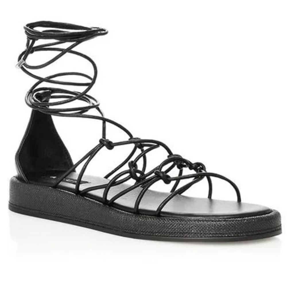 AQUA Star Women's Faux Leather Gladiator Strappy Sandals Size 7 $108